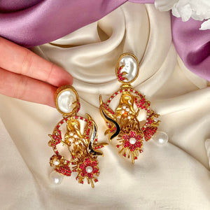 By La Lueur | Aab-o-Taab Earing - Ruby