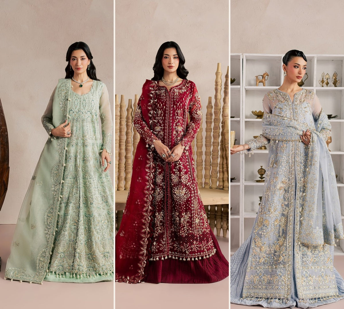 Aylin Sorelle luxury festive chiffon suits