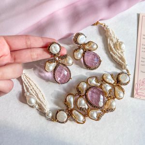 Heera-e-Hunar Choker Set - Blush Gold