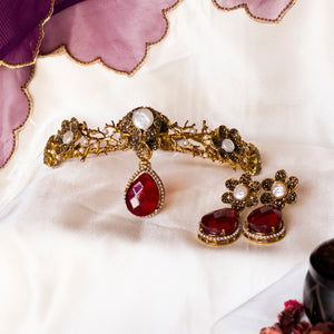 By La Lueur | CS-55 | Miraal Choker Set - Ruby