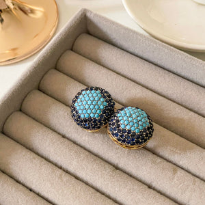 By La Lueur | ER-102 | Shams-e-Jahan Earrings - Aqua