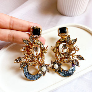 Aks-e-Noori Earrings - Onyx