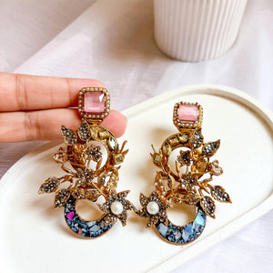 Aks-e-Noori Earrings - Rose
