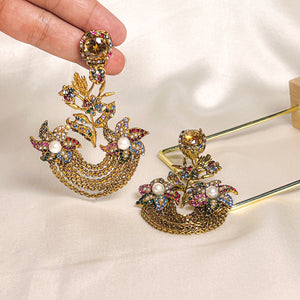 By La Lueur | ER-119 | Lalezar Earrings - Champagne