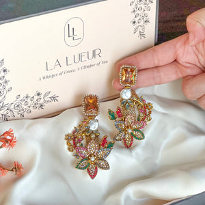 By La Lueur | ER-140 | Gulnaar Earrings - Champagne