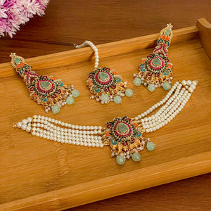 Jashn-e-Bahara Choker Set - Seafoam