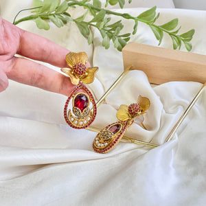 By La Lueur | Laleh Earrings - Ruby