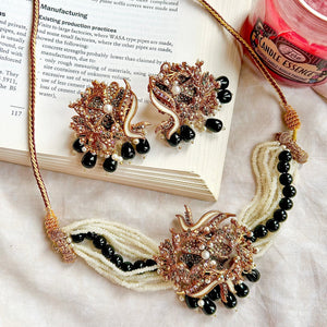 By La Lueur | CS-71 | Najwa Chocker Set - Onyx