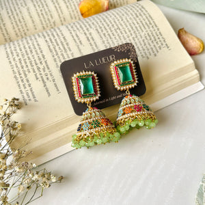 By La Lueur | ER-151 | Nauroz Earrings - Seafoam