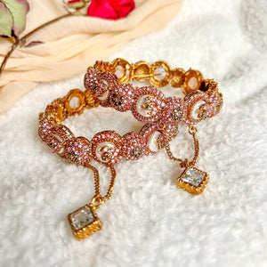 By La Lueur | BN-60 | Rabt Bangles - Rose