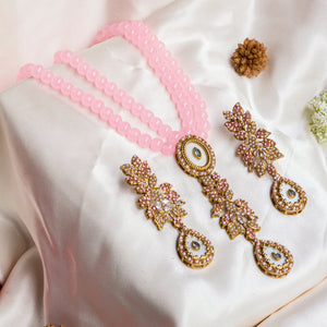 By La Lueur | S-58 | Zenara Necklace Mala - Rose