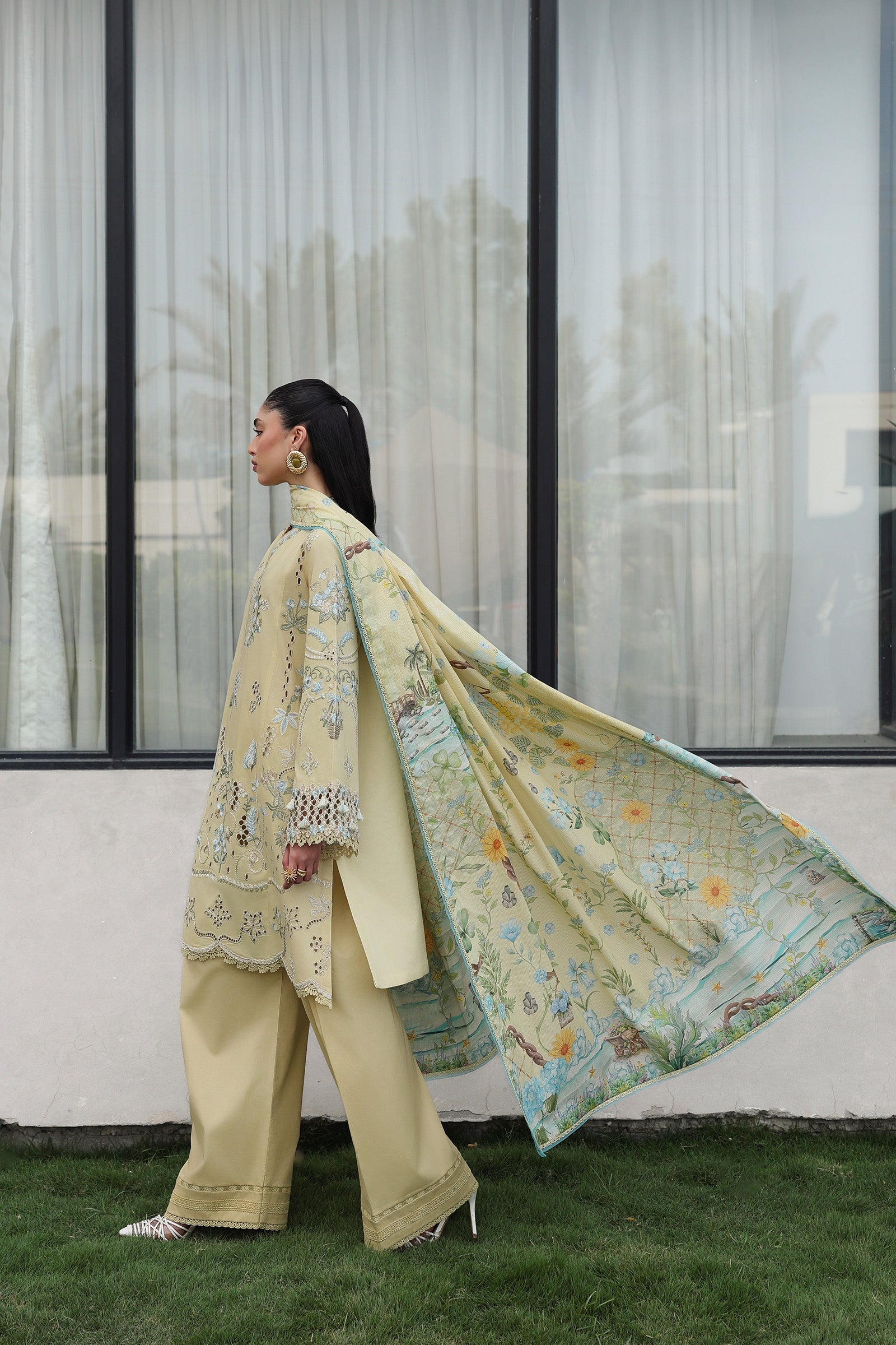 Qalamkar QQL-11 Meira - Dupatta Detail