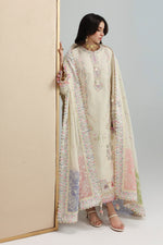 Qalamkar QFL-01 ELMA Festive Lawn Close-up