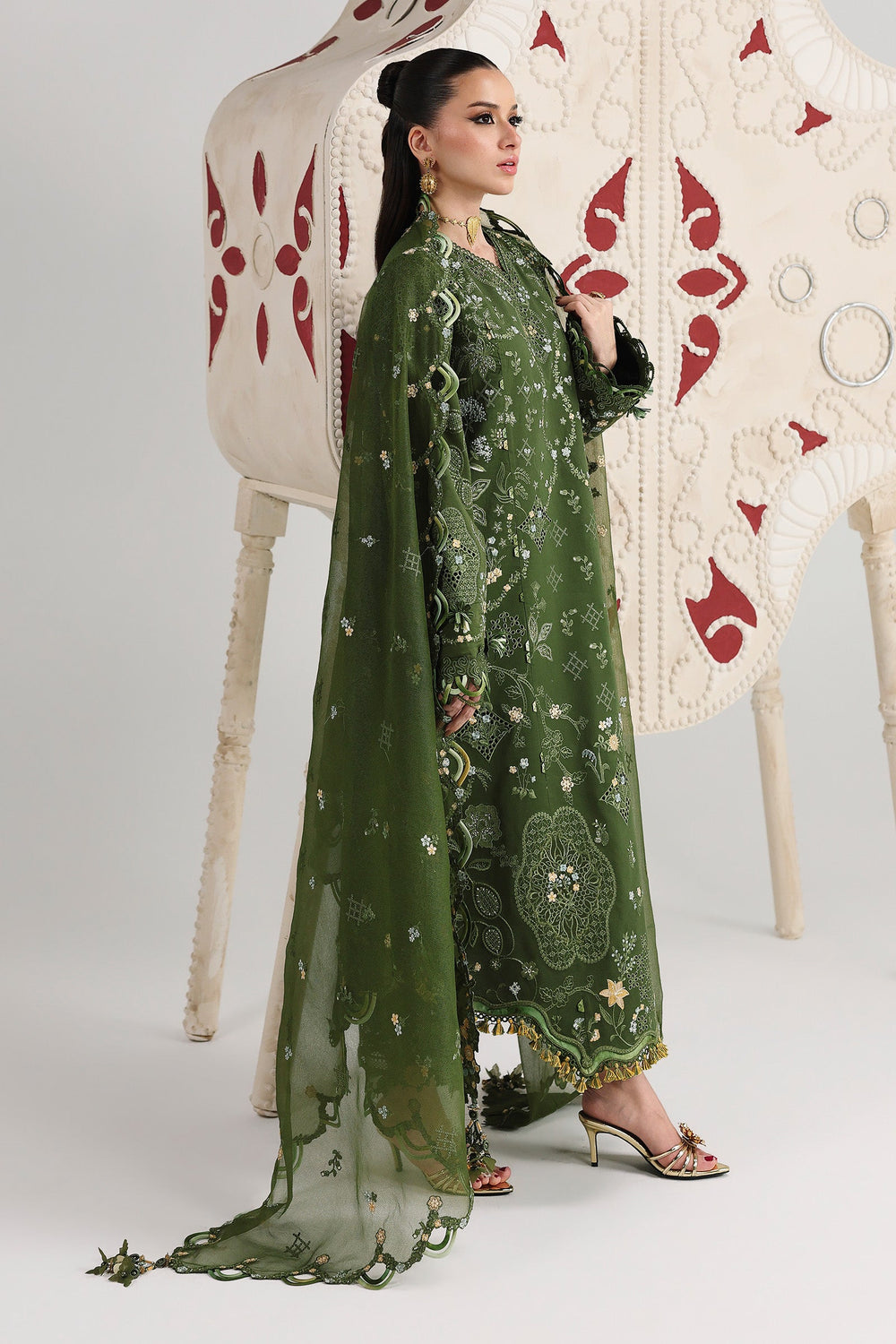 Qalamkar QFL-09 VESTA Festive Lawn Back
