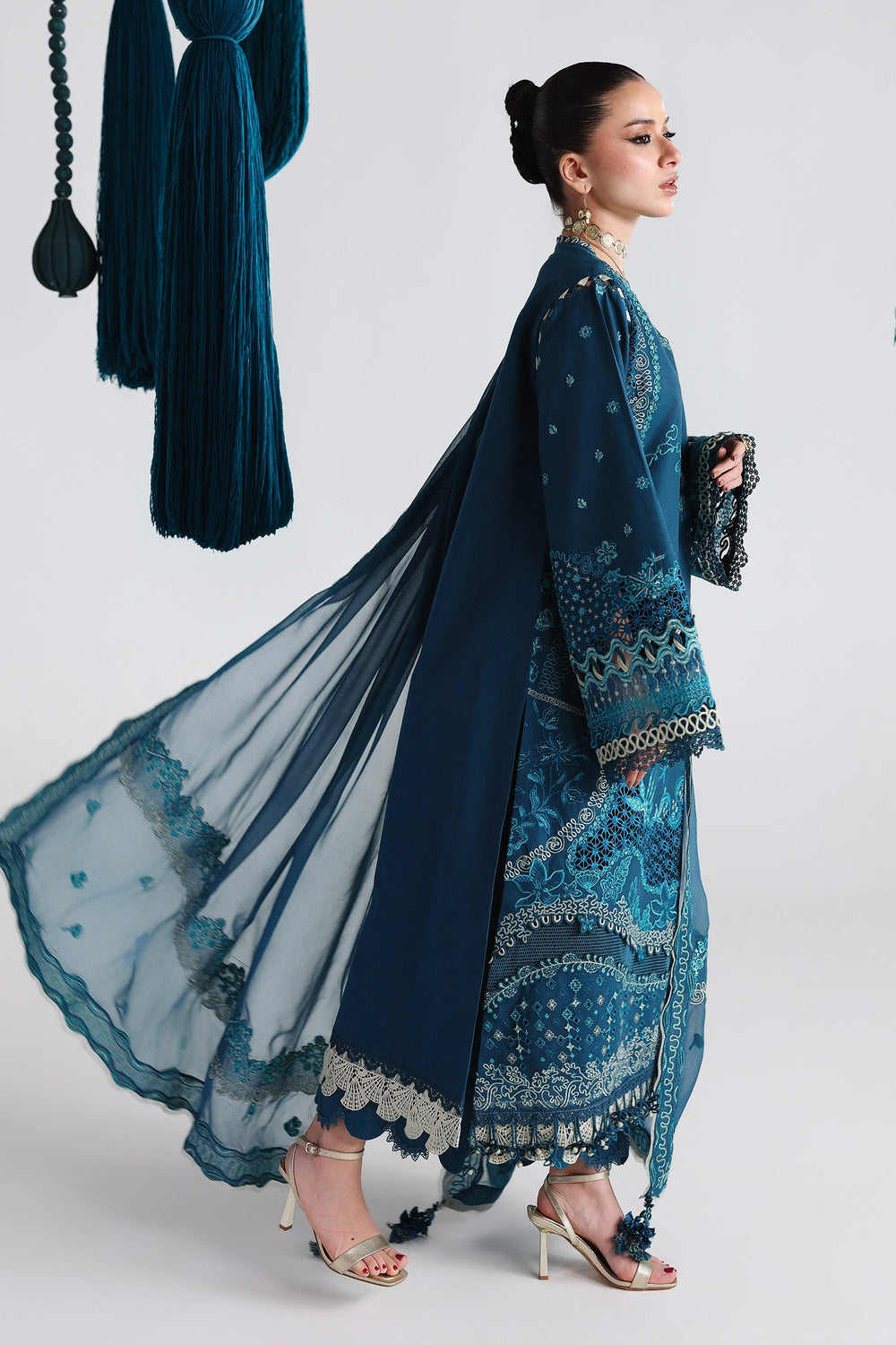 Qalamkar QFL-07 KAISA Festive Lawn Back