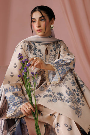 ESRA AZ-ES-DP-11 Pastel Cream Printed Lawn Suit