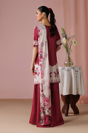 ESRA AZ-ES-DP-12 Berry Pink Printed Lawn Suit
