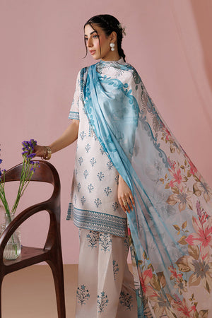 ESRA AZ-ES-DP-13 Pearl White Printed Lawn Suit