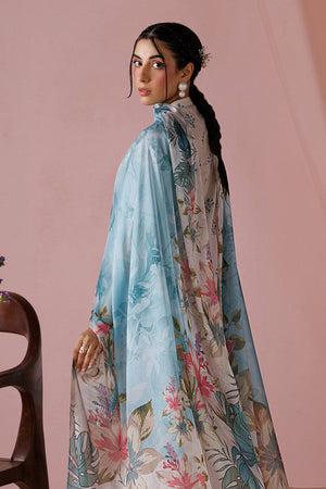 ESRA AZ-ES-DP-13 Pearl White Printed Lawn Suit - Detail