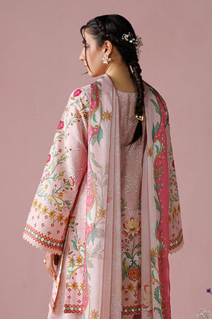 ESRA AZ-ES-DP-14 Pastel Pink Printed Lawn Suit - Detail