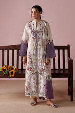 ESRA AZ-ES-DP-15 Ivory Printed Lawn Suit - Front