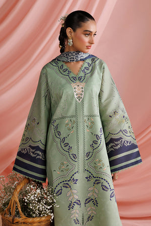ESRA AZ-ES-DP-17 Misty Green Printed Lawn Suit - Detail
