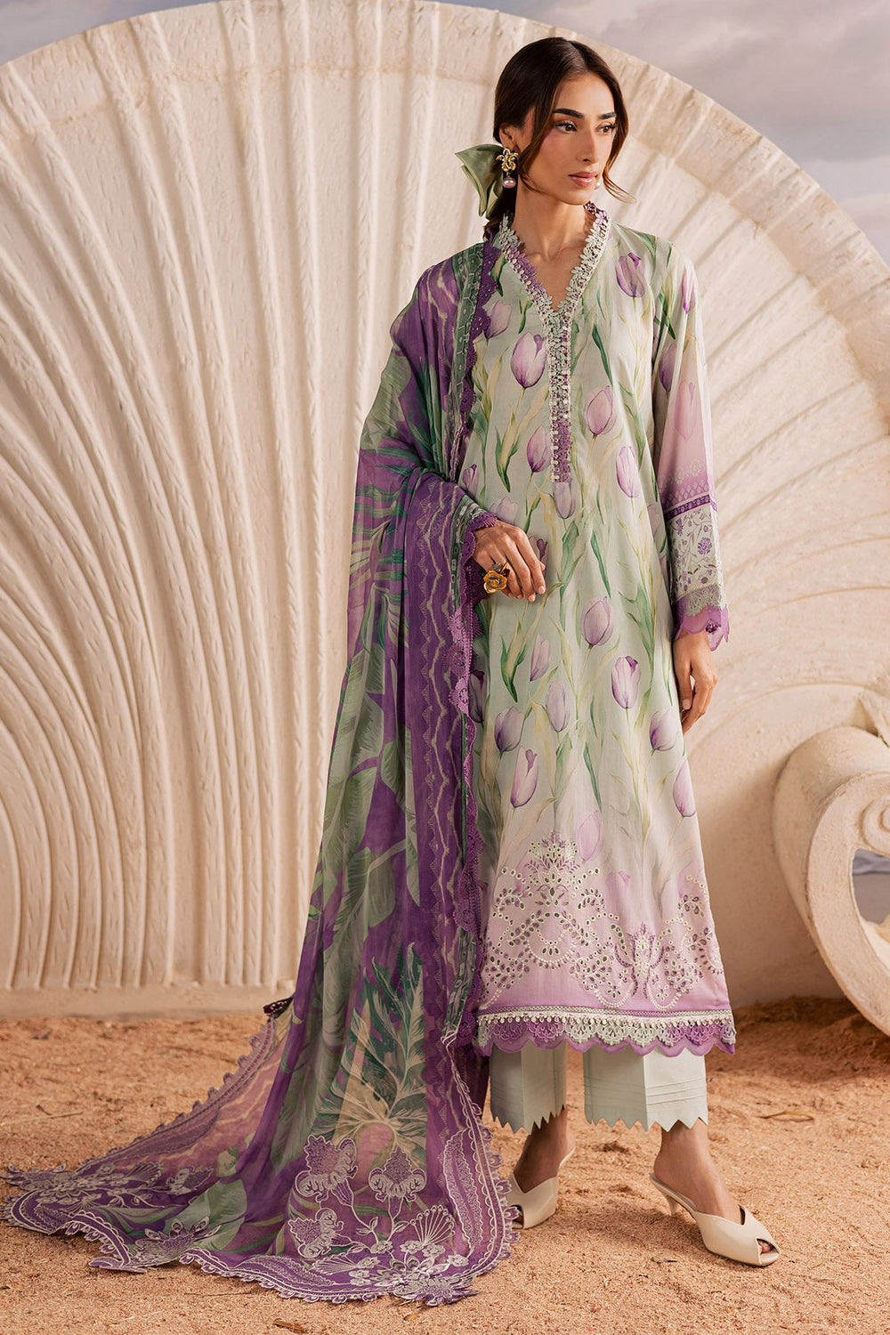 Nureh | AZ-NSG-218 | 3 Piece Embroidered Lawn Suit