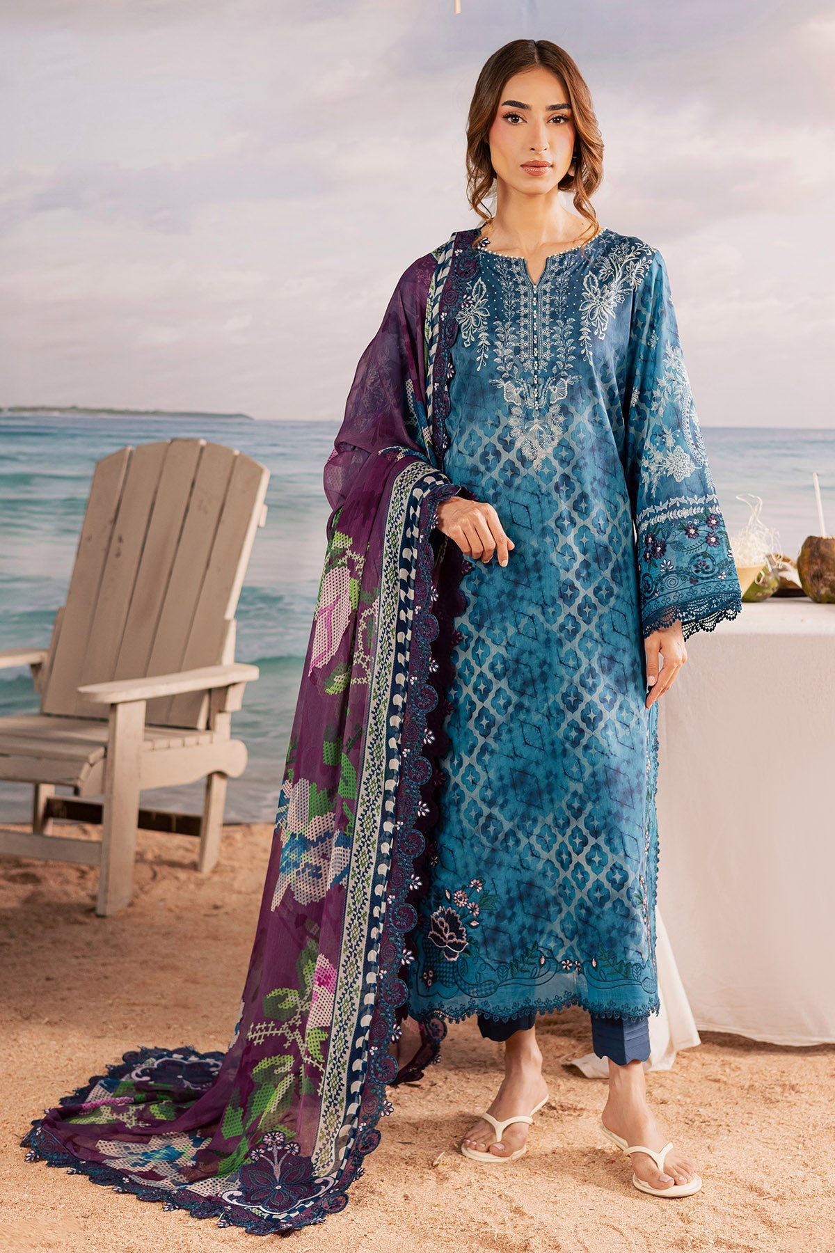 Nureh | AZ-NSG-217 | 3 Piece Embroidered Lawn Suit