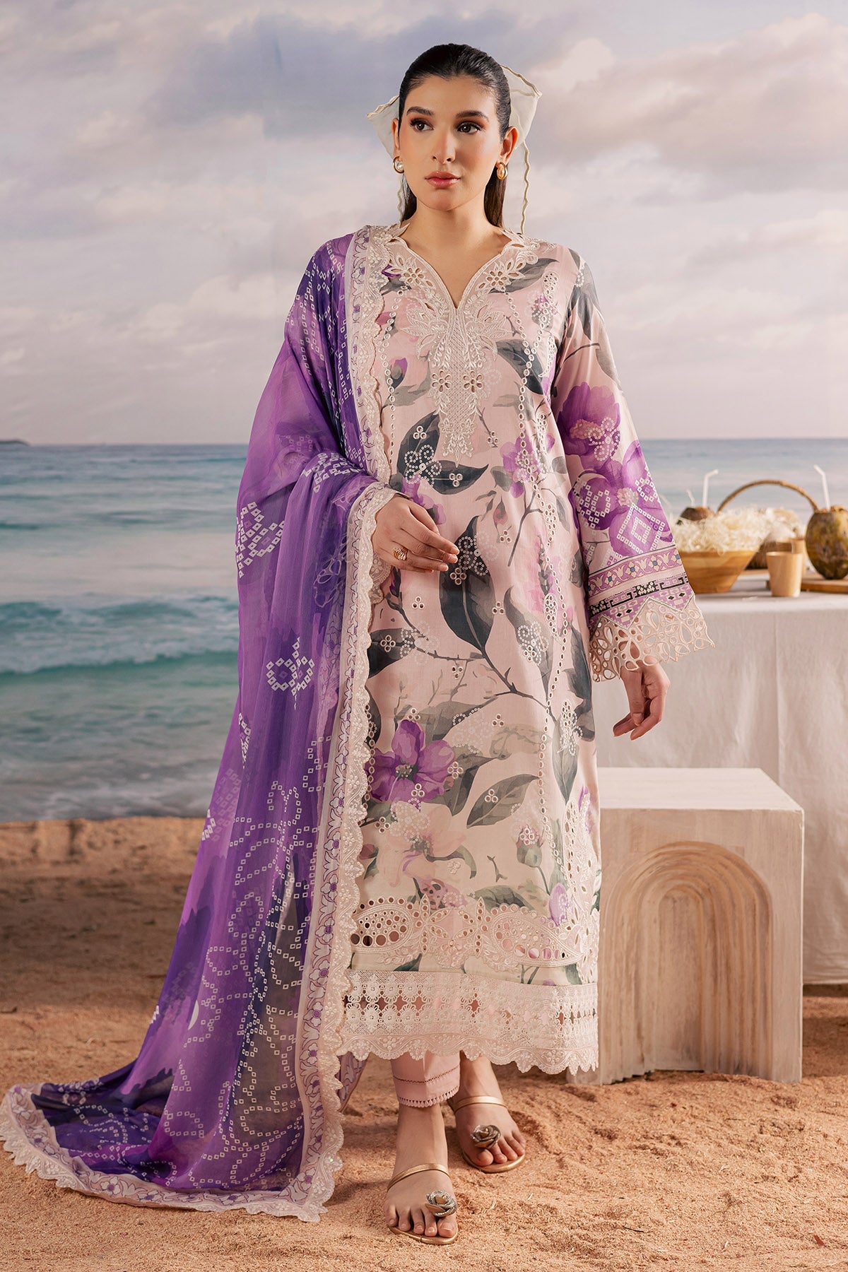 Nureh | AZ-NSG-216 | 3 Piece Embroidered Lawn Suit