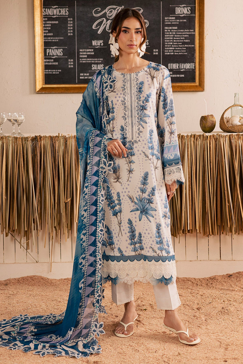 Nureh | AZ-NSG-220 | 3 Piece Embroidered Lawn Suit
