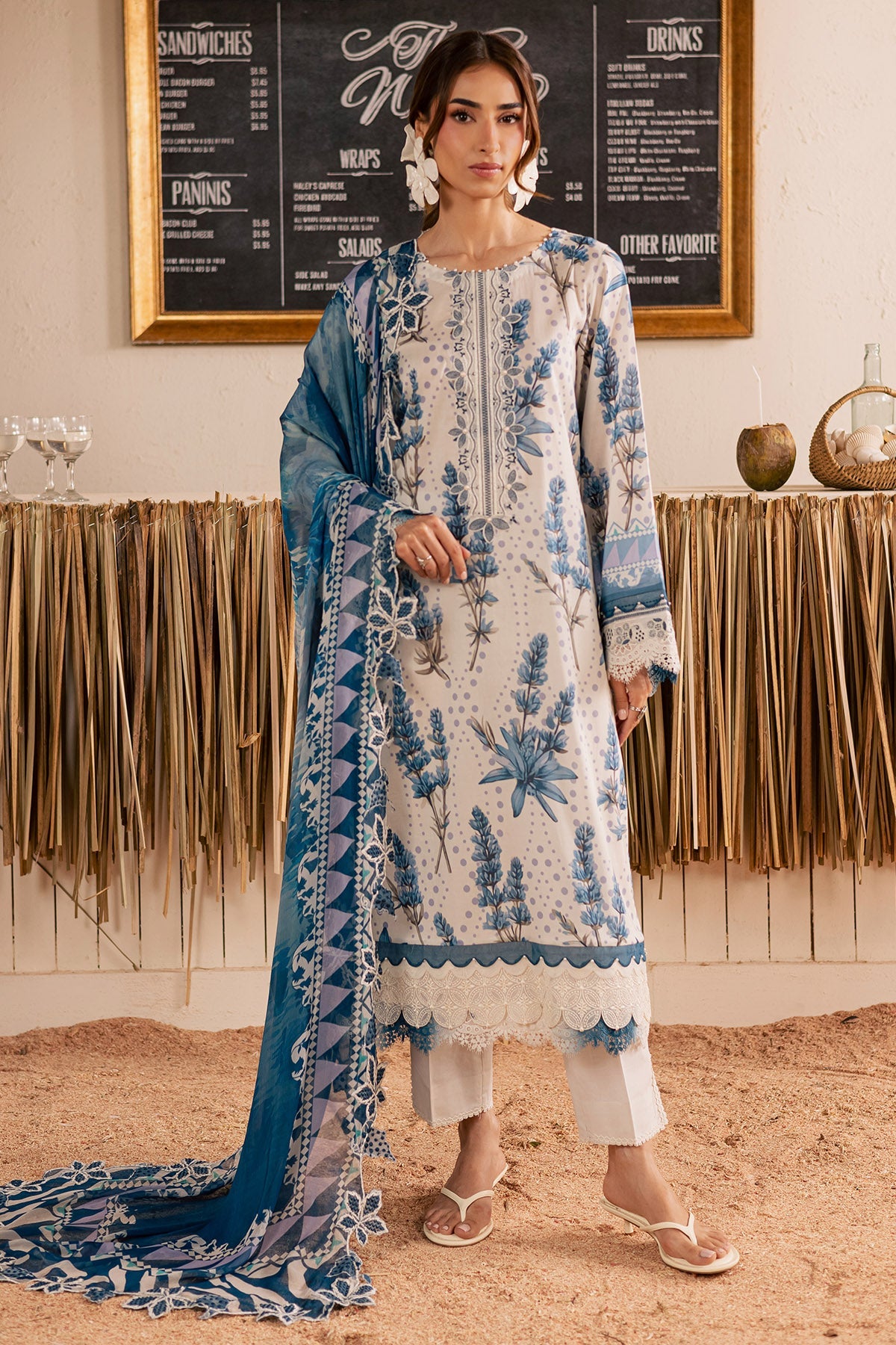 Nureh | AZ-NSG-220 | 3 Piece Embroidered Lawn Suit