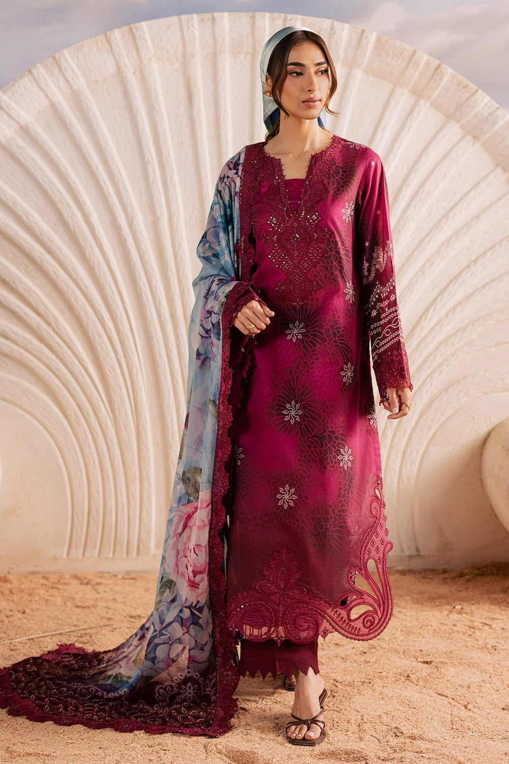 Nureh | AZ-NSG-219 | 3 Piece Embroidered Lawn Suit