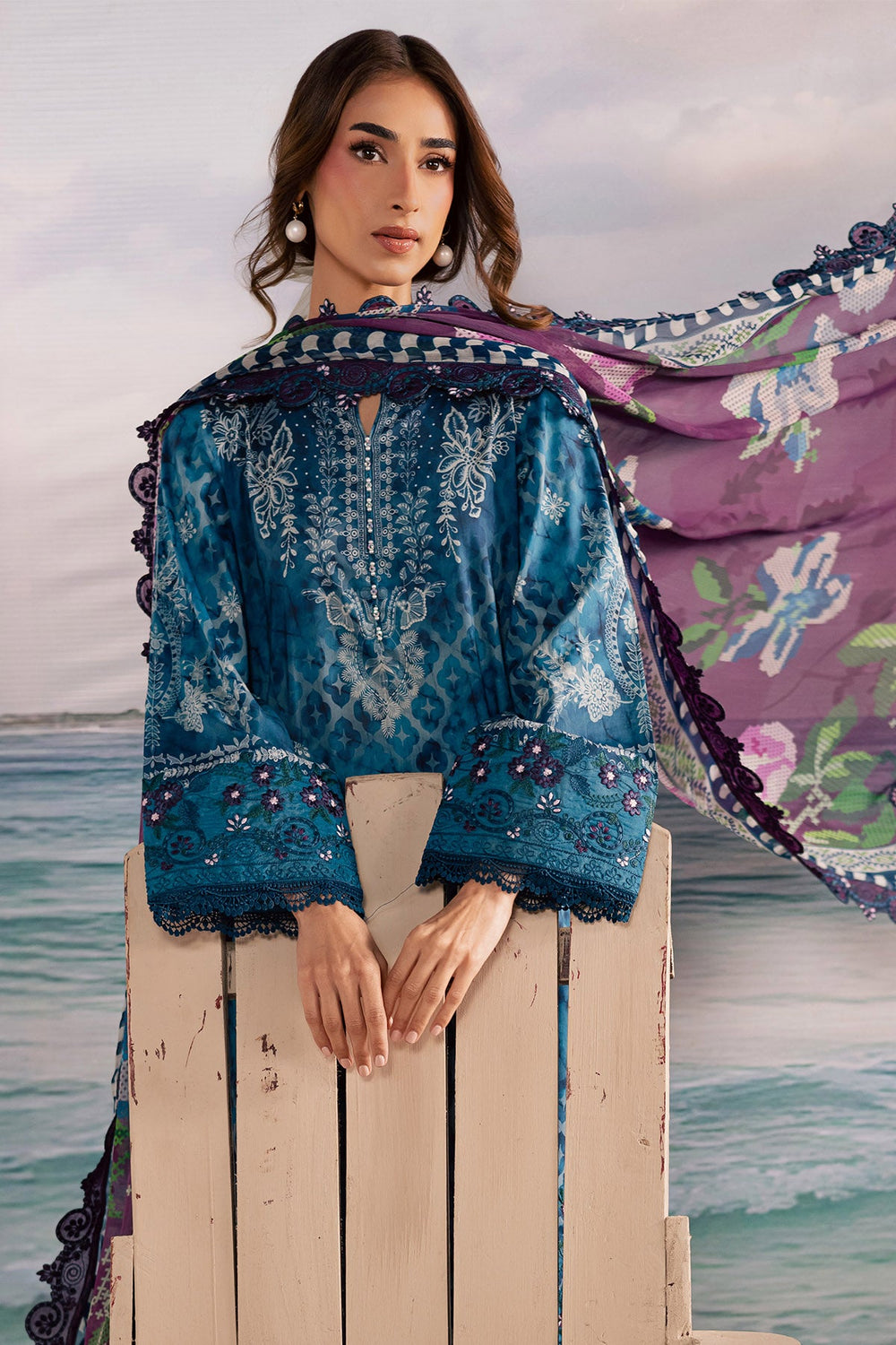 Nureh | AZ-NSG-217 | 3 Piece Embroidered Lawn Suit