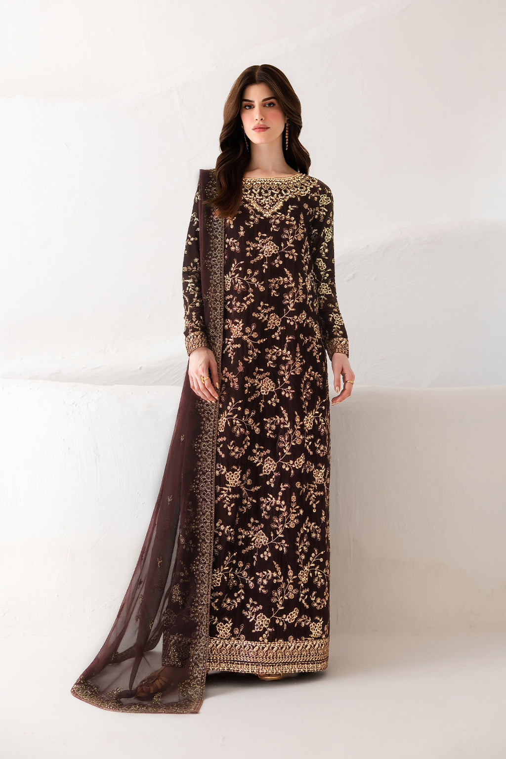 Emaan Adeel Velvet Affair Adeline velvet formal 3 piece stitched suit AZ-EA-ADELINE