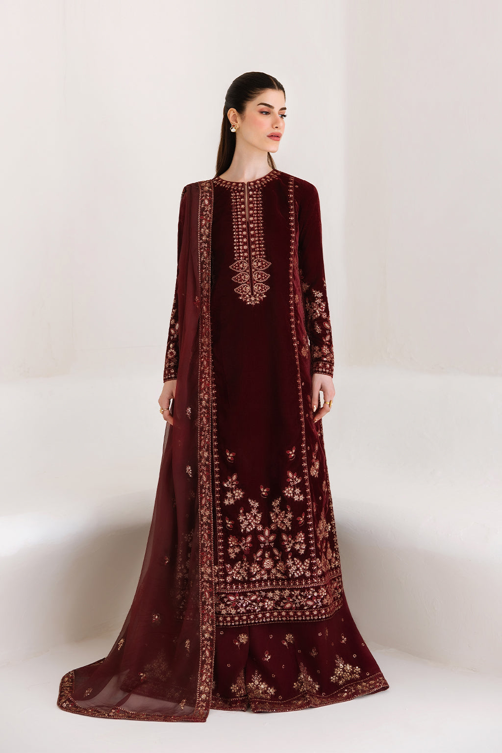Emaan Adeel Velvet Affair Corinne velvet formal 3 piece stitched suit AZ-EA-CORINNE