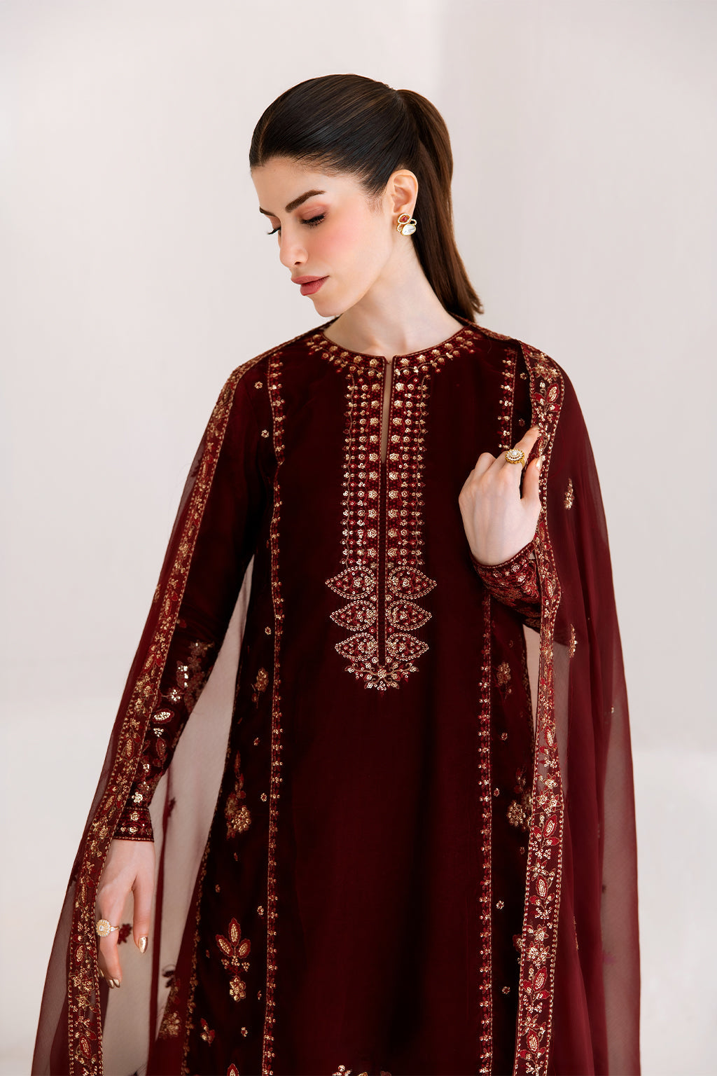 Emaan Adeel Velvet Affair Corinne velvet formal 3 piece stitched suit AZ-EA-CORINNE