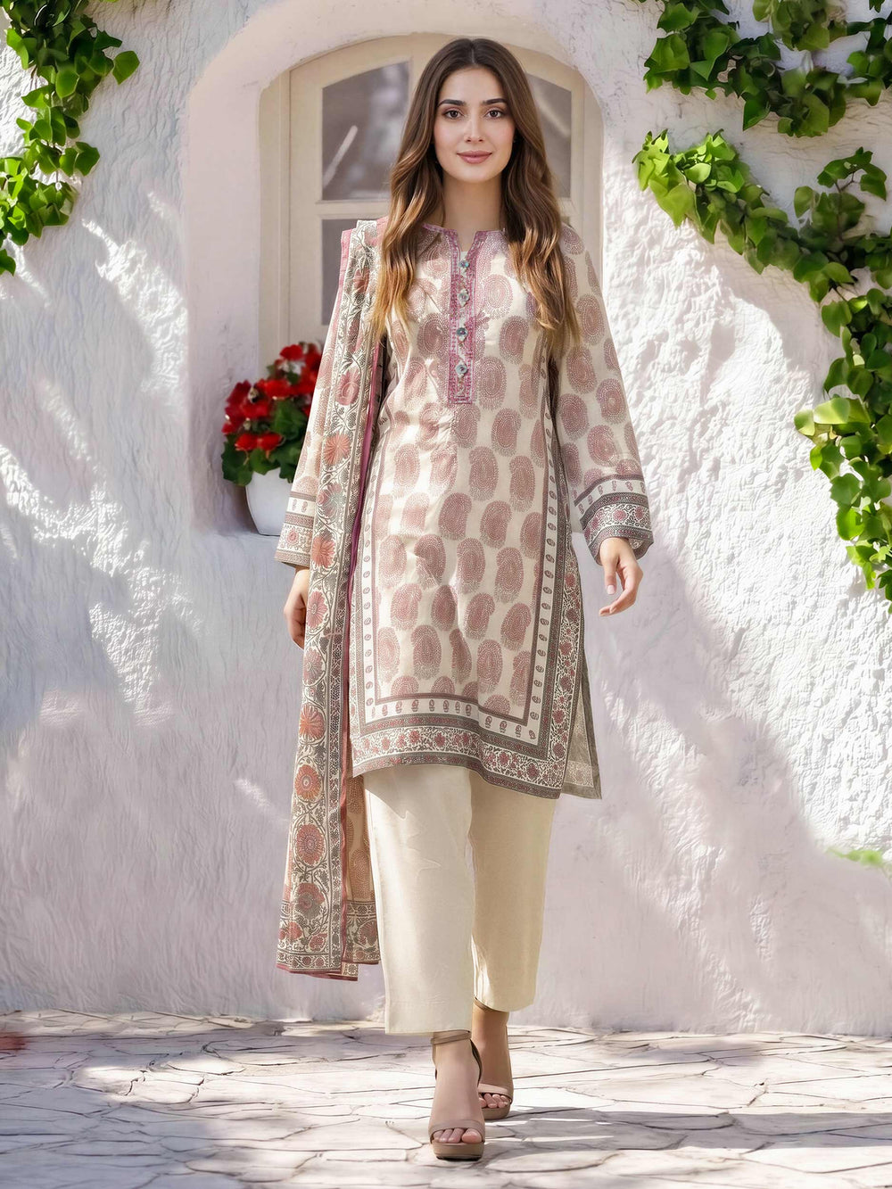 Limelight | AZ-LL-A5490SU-3 | 3 Piece Silk Suit - Off White