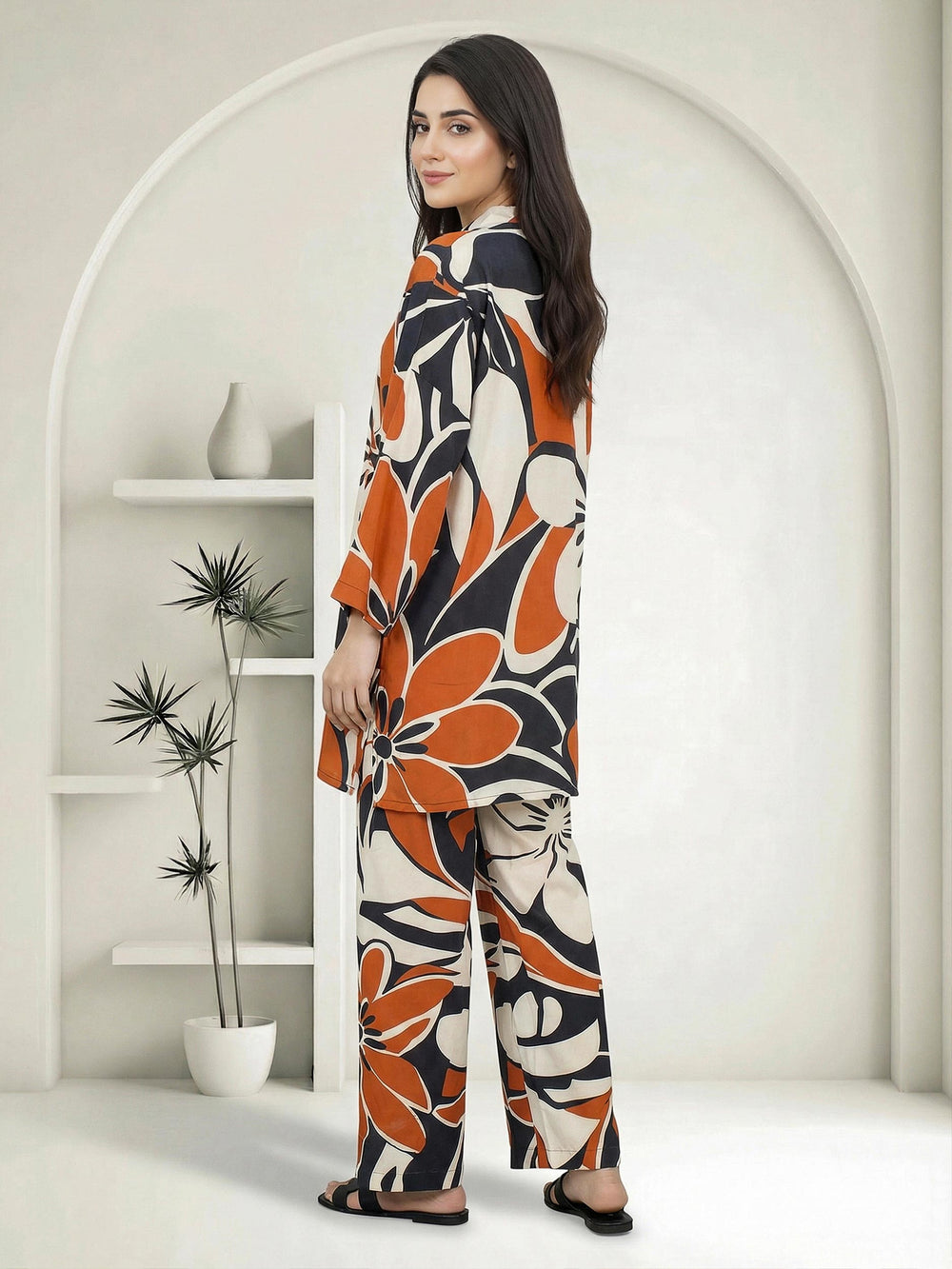 Limelight | AZ-LL-A5575ST-3 | Viscose Co-ord Set - Orange