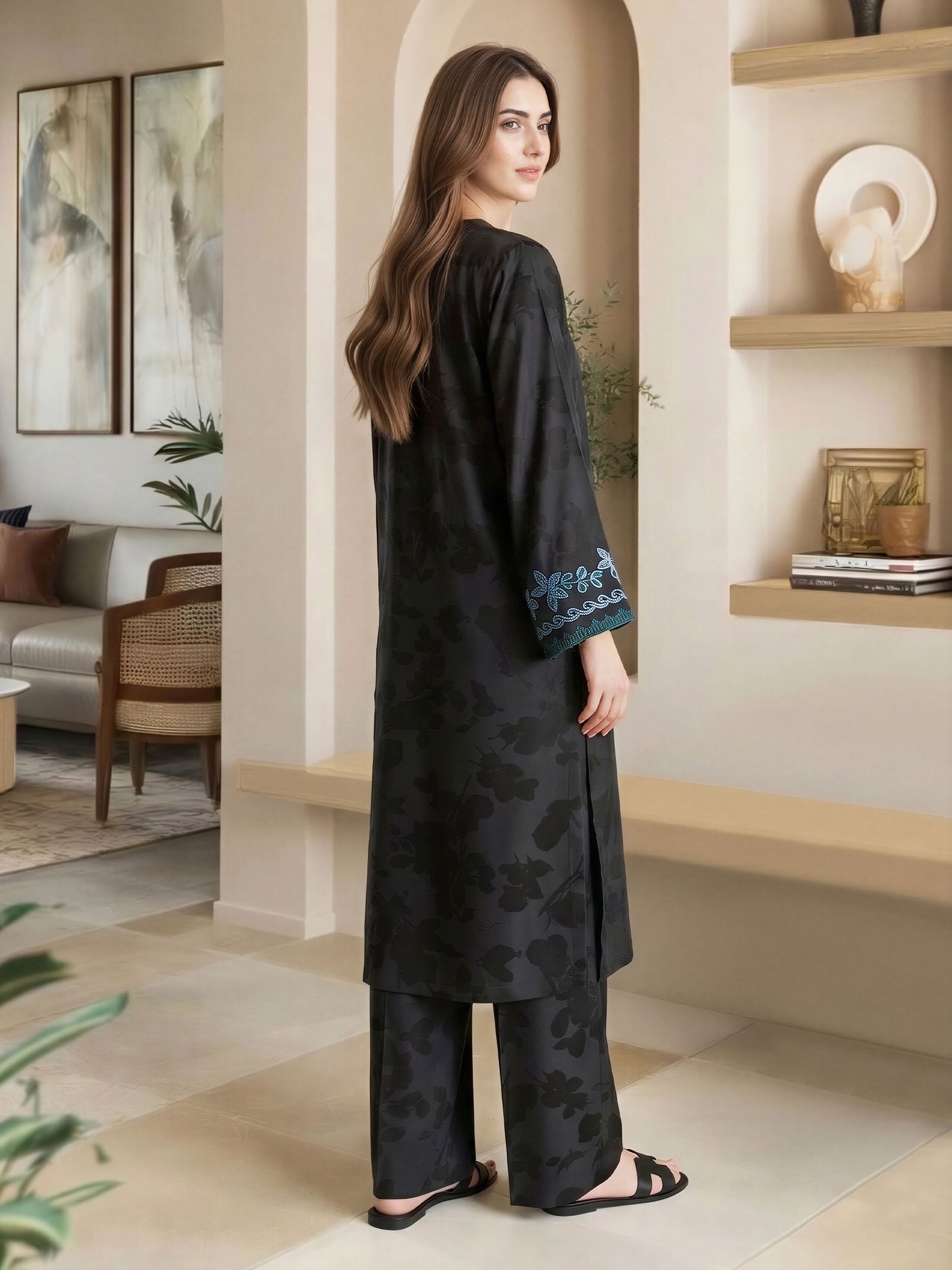 Limelight | AZ-LL-A5776ST-3 | 2 Piece Silk Suit - Black