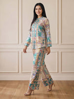 Limelight | AZ-LL-A5933ST-3 | Silk Co-ord Set - Teal