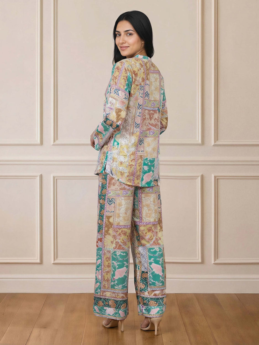 Limelight | AZ-LL-A5933ST-3 | Silk Co-ord Set - Teal