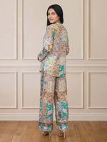 Limelight | AZ-LL-A5933ST-3 | Silk Co-ord Set - Teal
