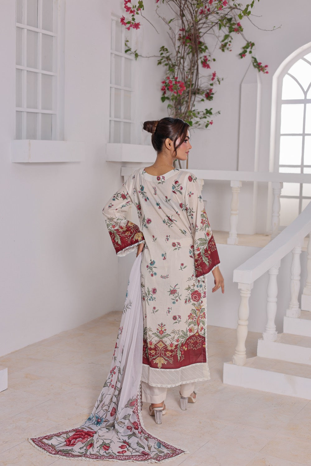 M/Basics by Maria B | AZ-MB-01-A | Summer Stitched Suit