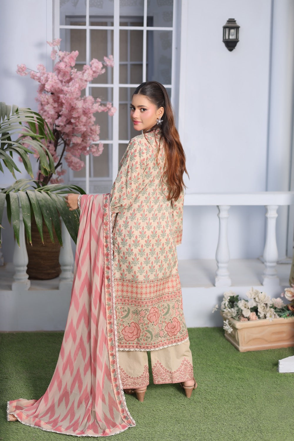 M/Basics by Maria B | AZ-MB-12-A | Summer Stitched Suit