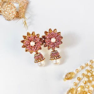 By La Lueur | ER-131 | Aarzoo Earrings - Rose