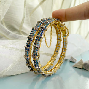 By La Lueur | BN-52 | Husn-e-Kalai Bangles - Midnight Blue