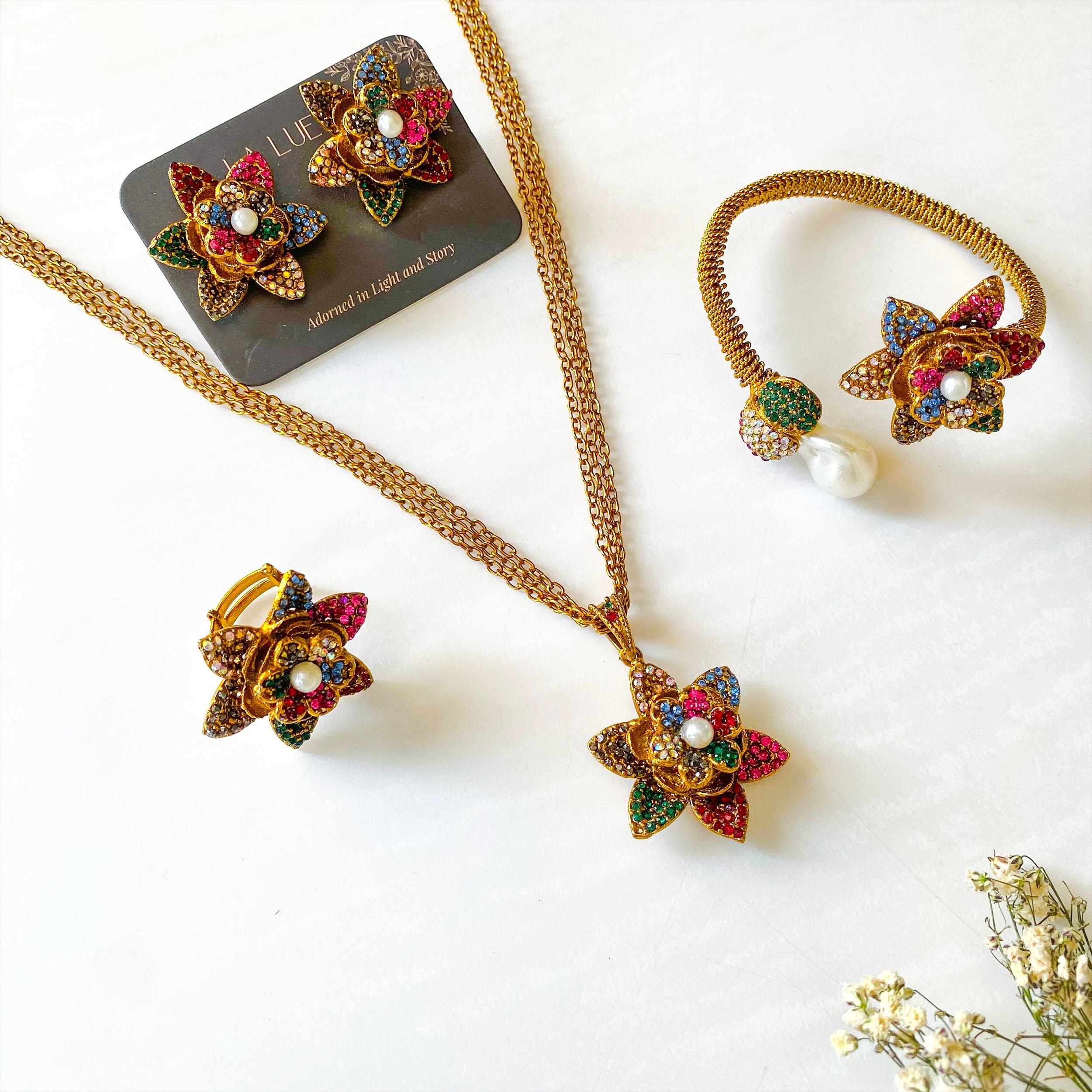 By La Lueur | Bahaar Necklace Set - Multi