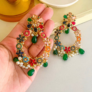 By La Lueur | ER-123 | Baroqu-e-Nur Earrings - Multi