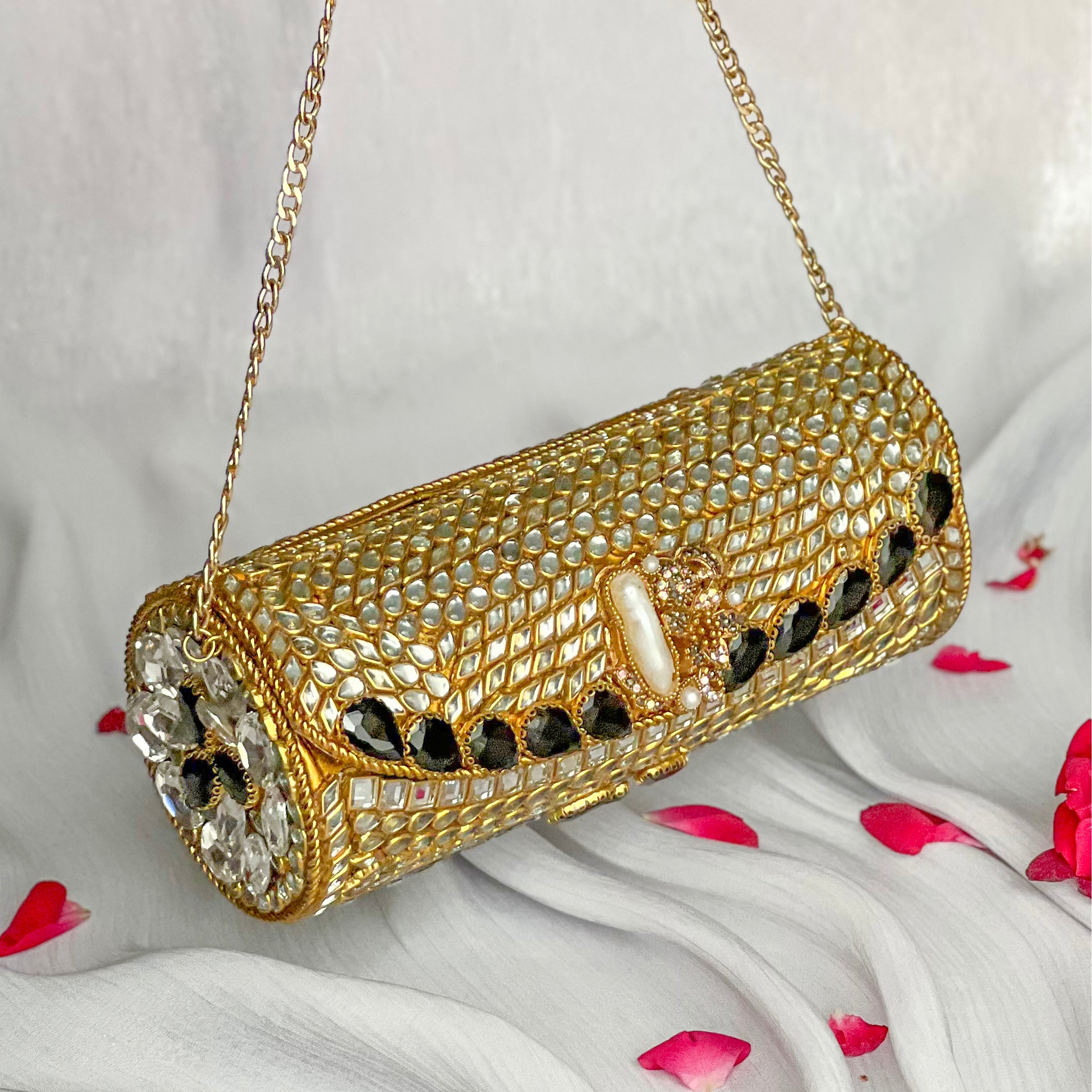 By La Lueur | Naghma Clutch - CL-01 - Onyx