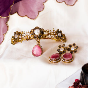 By La Lueur | CS-55 | Miraal Choker Set - Rose